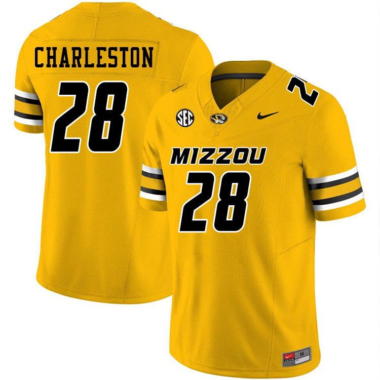 Men #28 Joseph Charleston Missouri Tigers College Football Jerseys Stitched-Gold